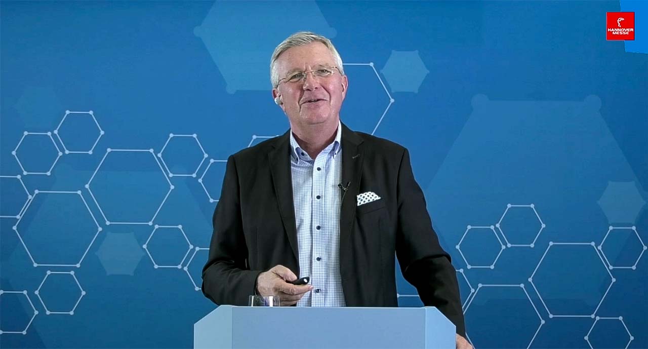 Prof. Dr. Dr. h.c. Michael ten Hompel auf der Hannovermesse 2021